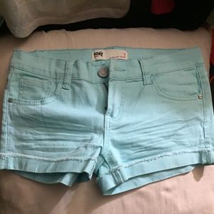 Light blue stretchy shorts size 7